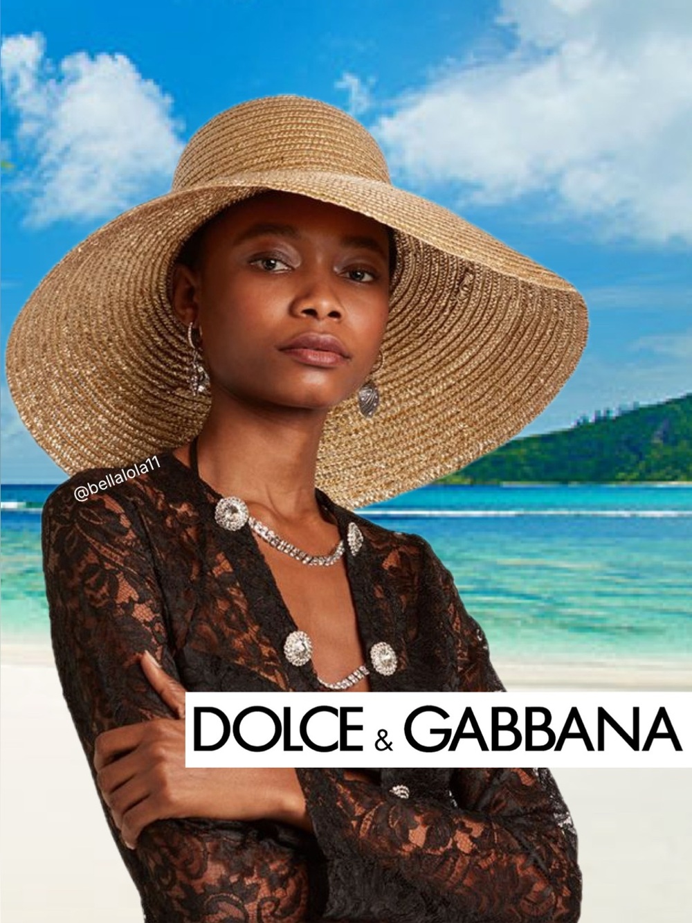 NEW D&G RUNWAY WOVEN STRAW HAT
